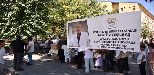 SİVEREK’TE BİLETÇİ EZO DAYI’NIN ANISINA HELVA DAĞITILDI